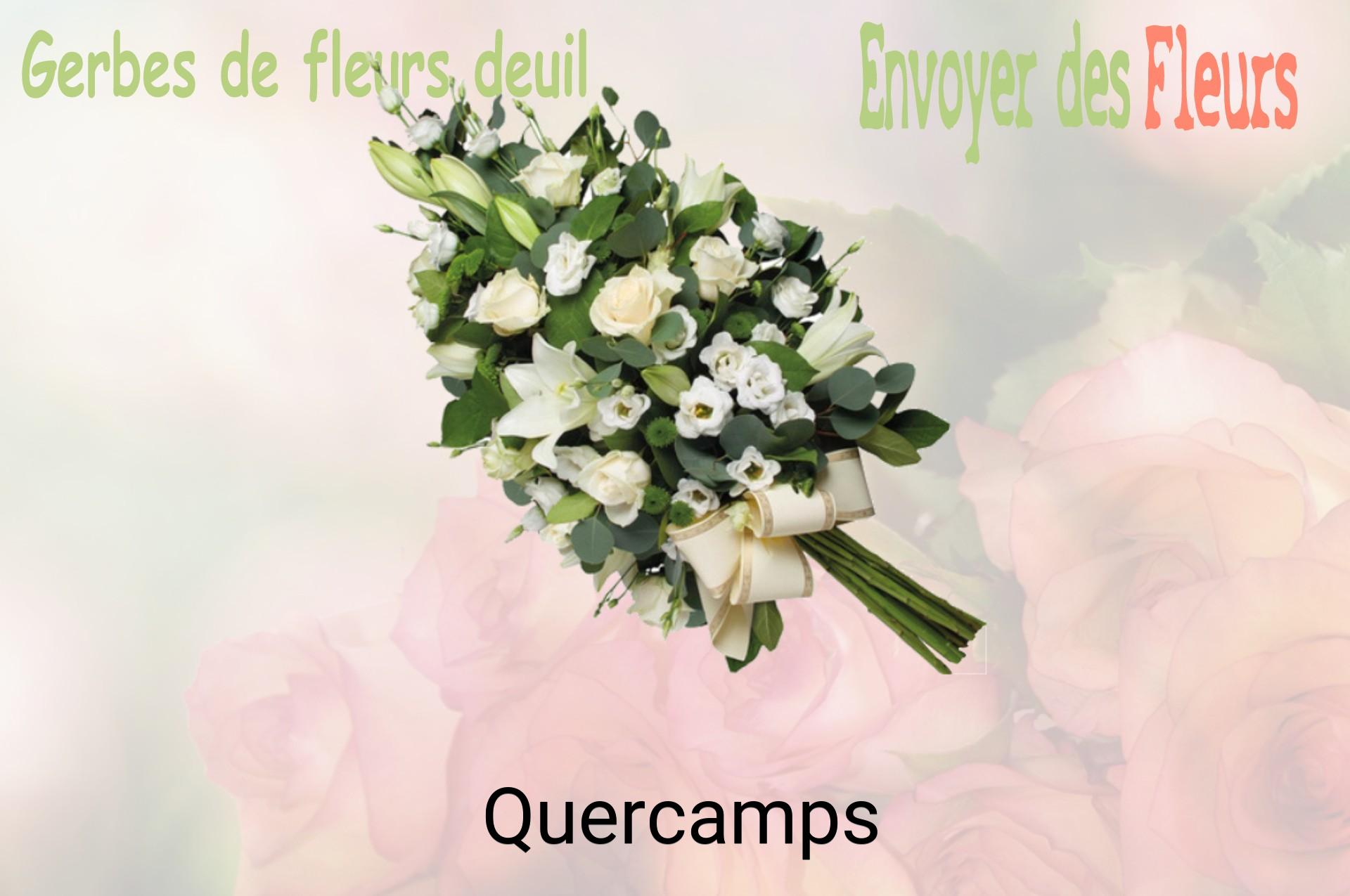 Gerbe de fleurs de deuil livrée à Quercamps